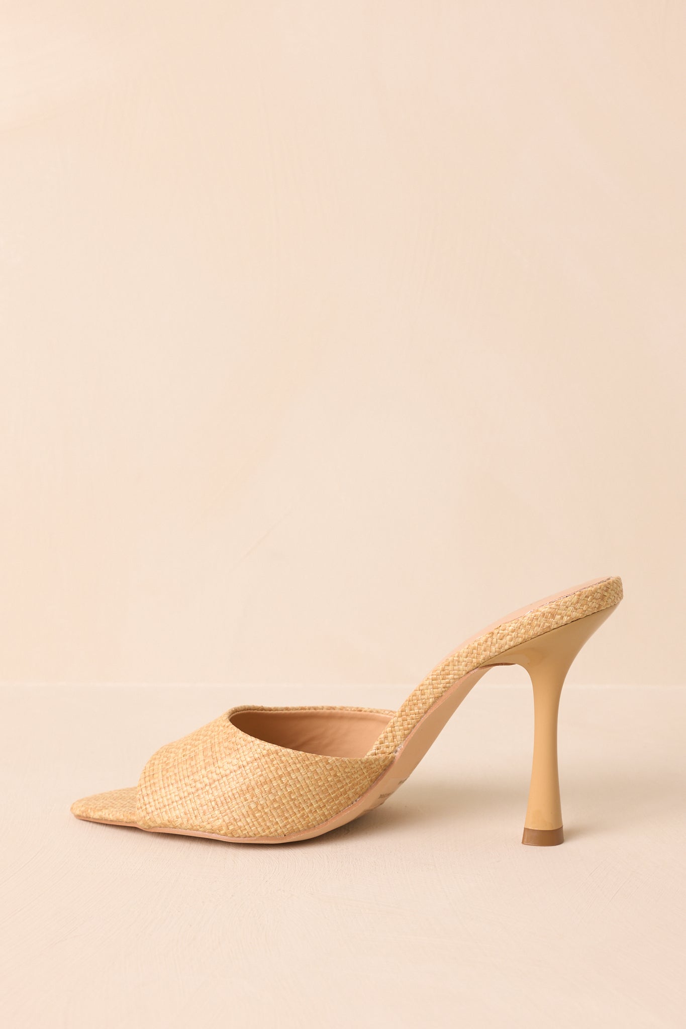 Every Step Counts Natural Tan Raffia High Heel Sandals