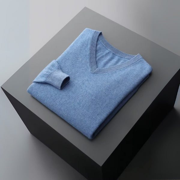 The Amalfi Merino Wool V-Neck Sweater