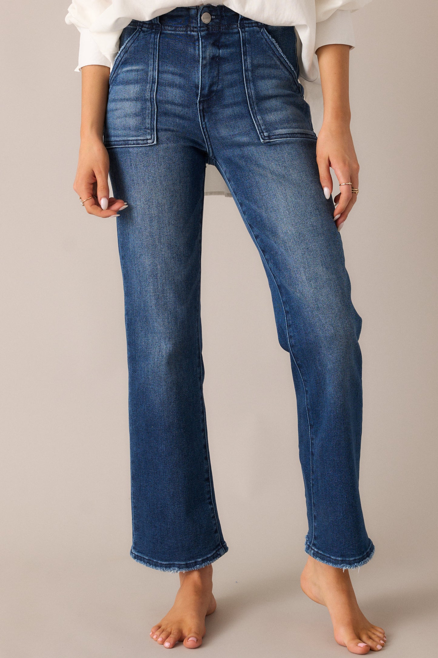 Killing Time Dark Wash Straight Leg Jeans