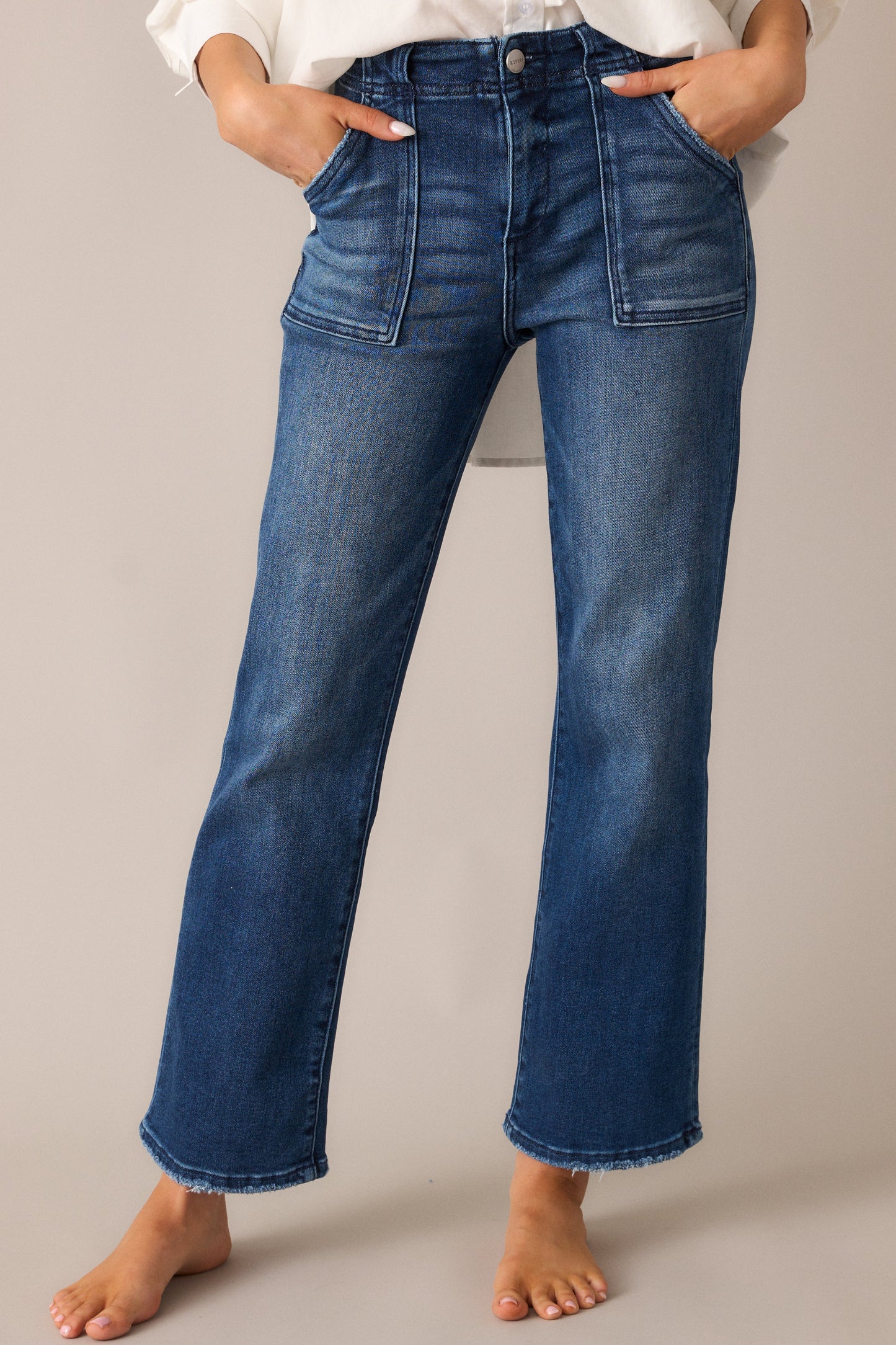 Killing Time Dark Wash Straight Leg Jeans