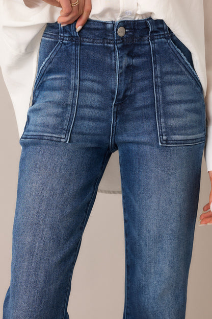 Killing Time Dark Wash Straight Leg Jeans