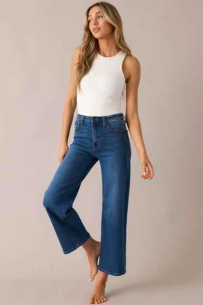 Always First Dark Wash Wide Leg Jeans