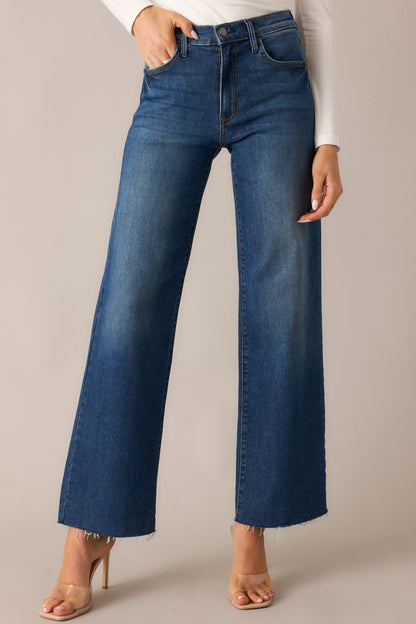 Always On Time Dark Wash Straight Leg Jeans