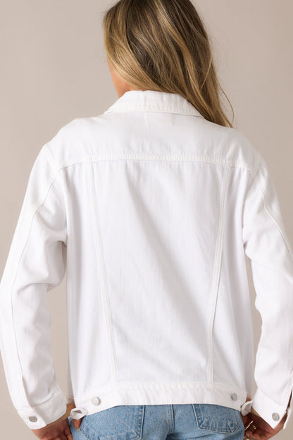 Do You Ever White Denim Jacket