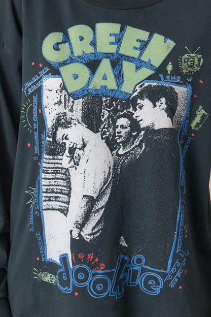 Green Day Cotton Vintage Black Long Sleeve Tee