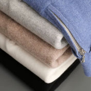 The Vienna Merino Wool Quarter Zip Polo