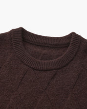 Diamond Knit Crewneck Sweater