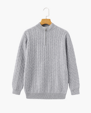 100% Cashmere Woven Half Zip