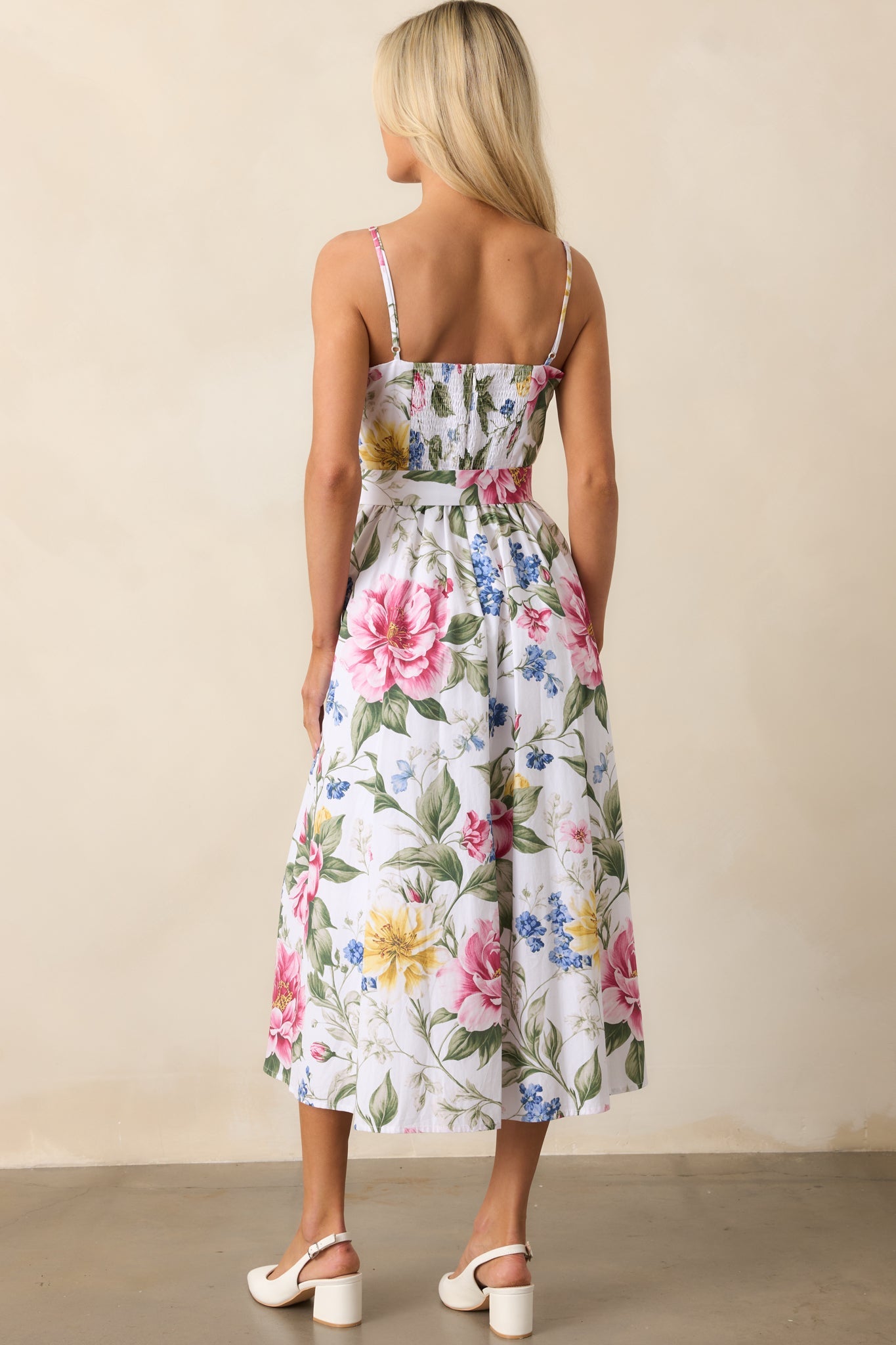 Colette Dream Garden Floral Cotton Belted Midi Dress
