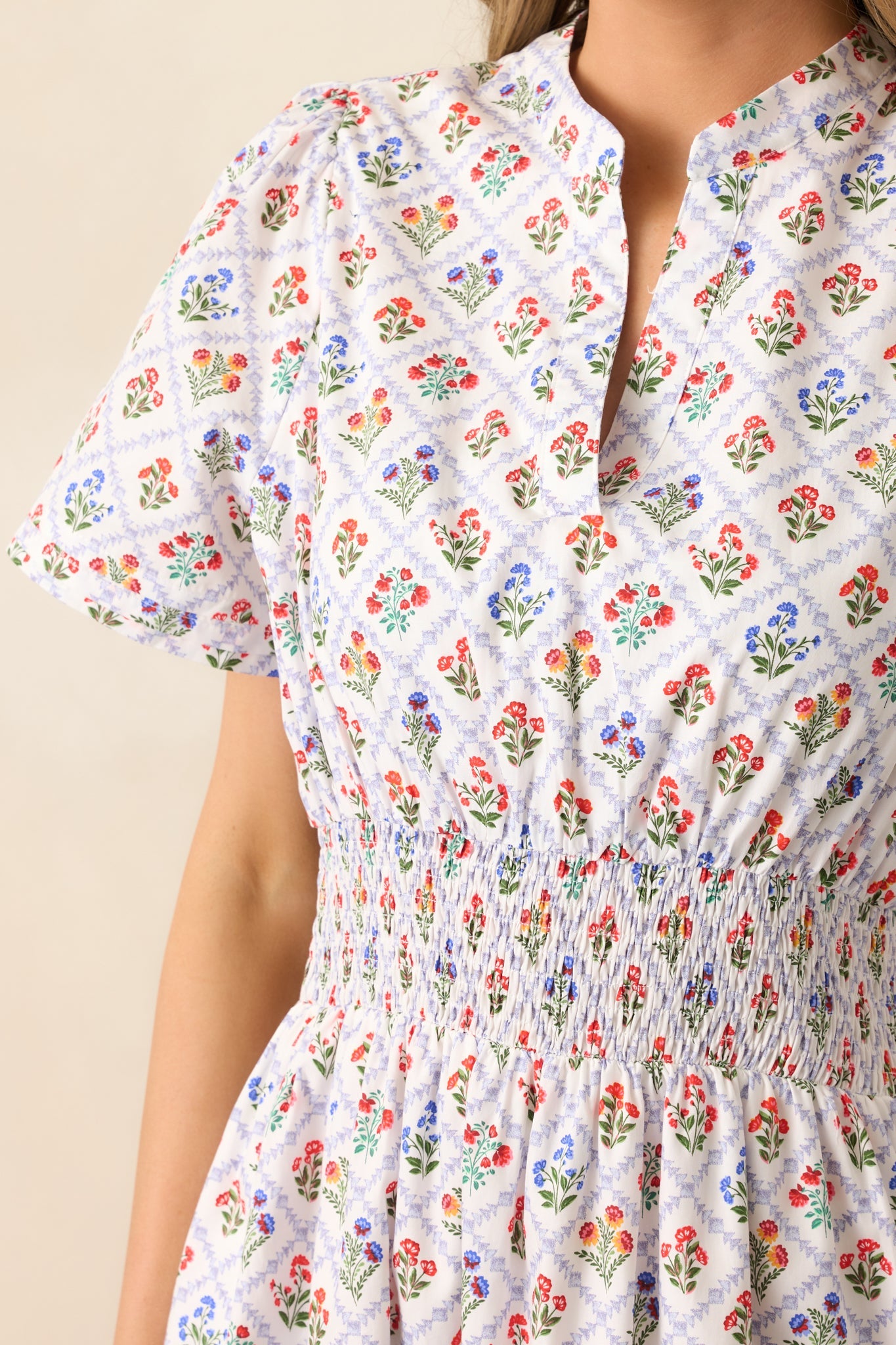 A Thousand Tomorrows Light Blue Floral Cotton Maxi Dress