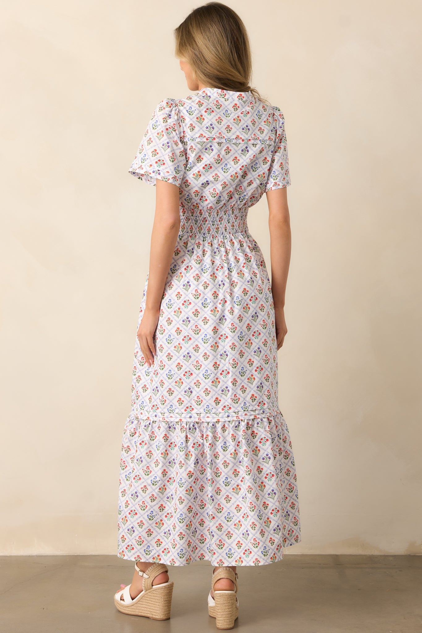 A Thousand Tomorrows Light Blue Floral Cotton Maxi Dress