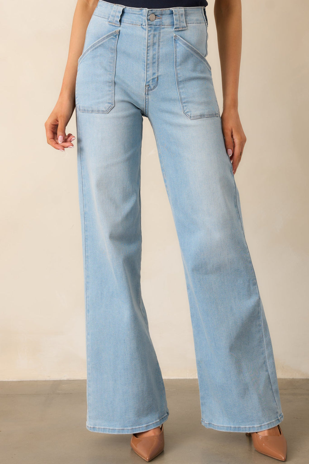 Hazy Days Light Wash Wide Leg Jeans