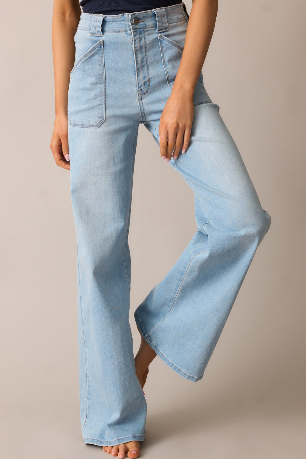 Hazy Days Light Wash Wide Leg Jeans