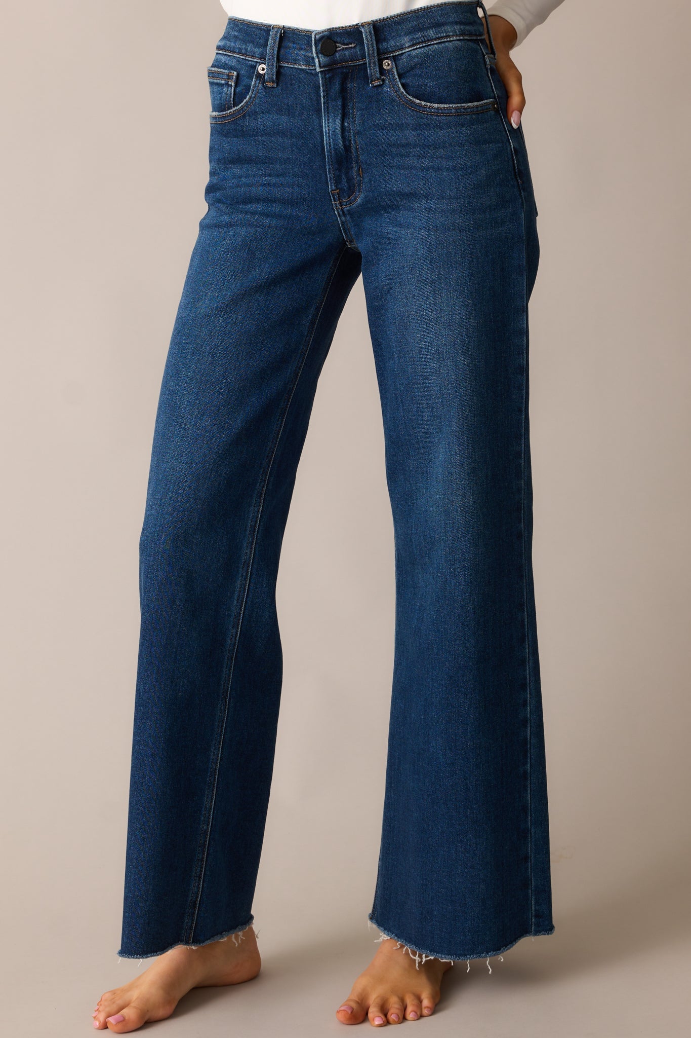 In The Countryside Dark Wash Straight Leg Jeans