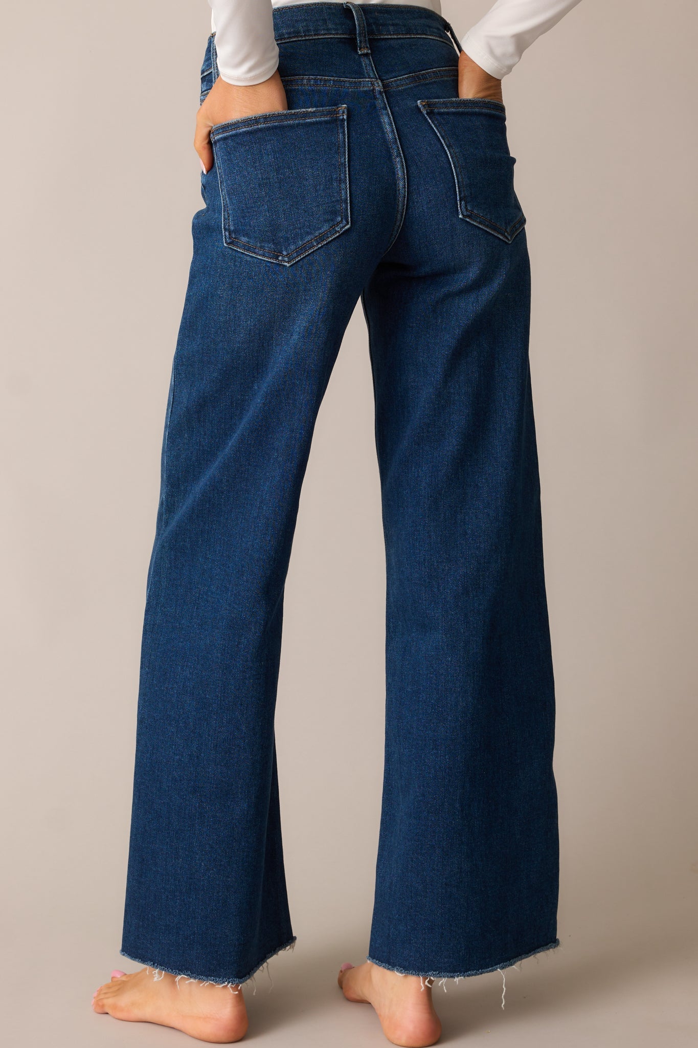 In The Countryside Dark Wash Straight Leg Jeans