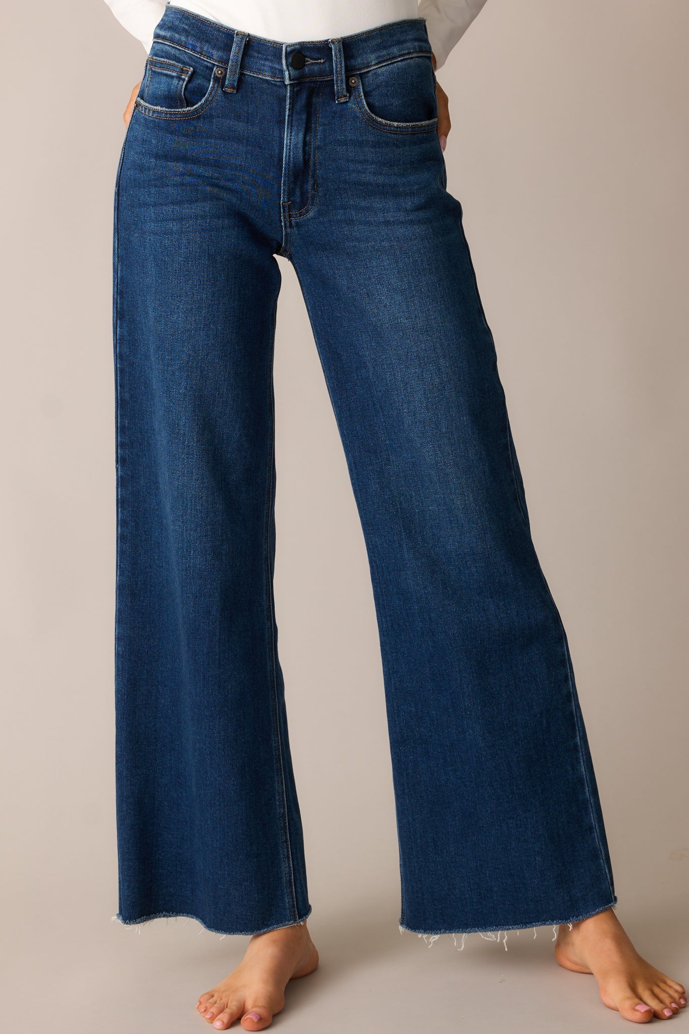 In The Countryside Dark Wash Straight Leg Jeans
