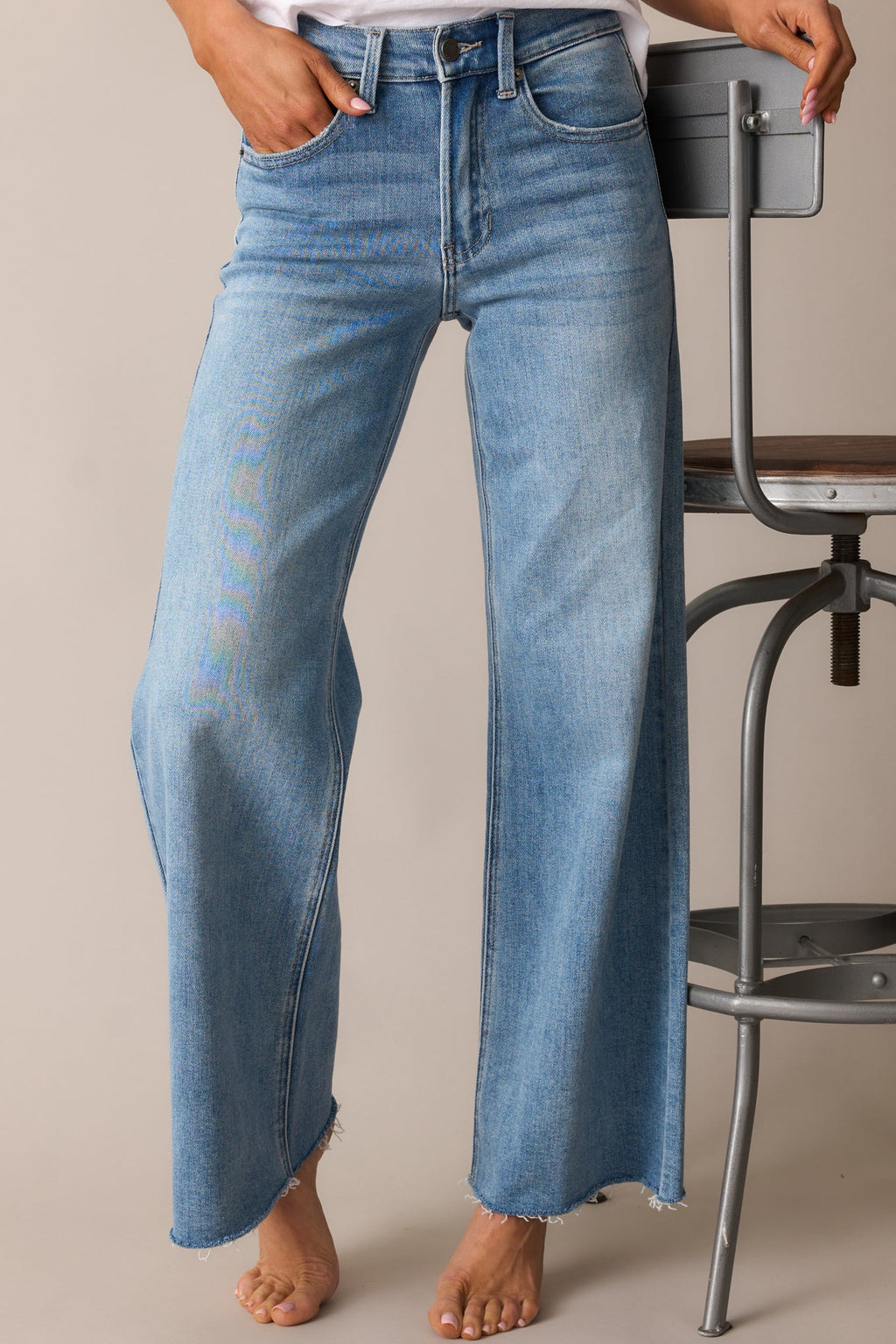 In The Countryside Medium Wash Straight Leg Jeans