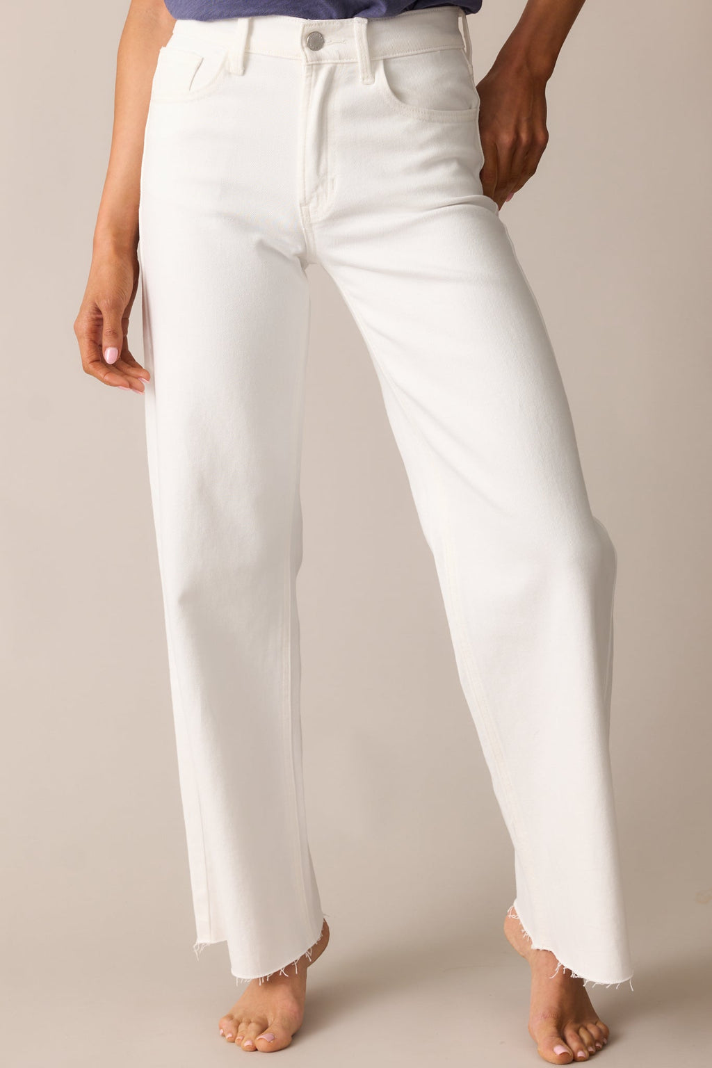 In The Countryside White Straight Leg Jeans