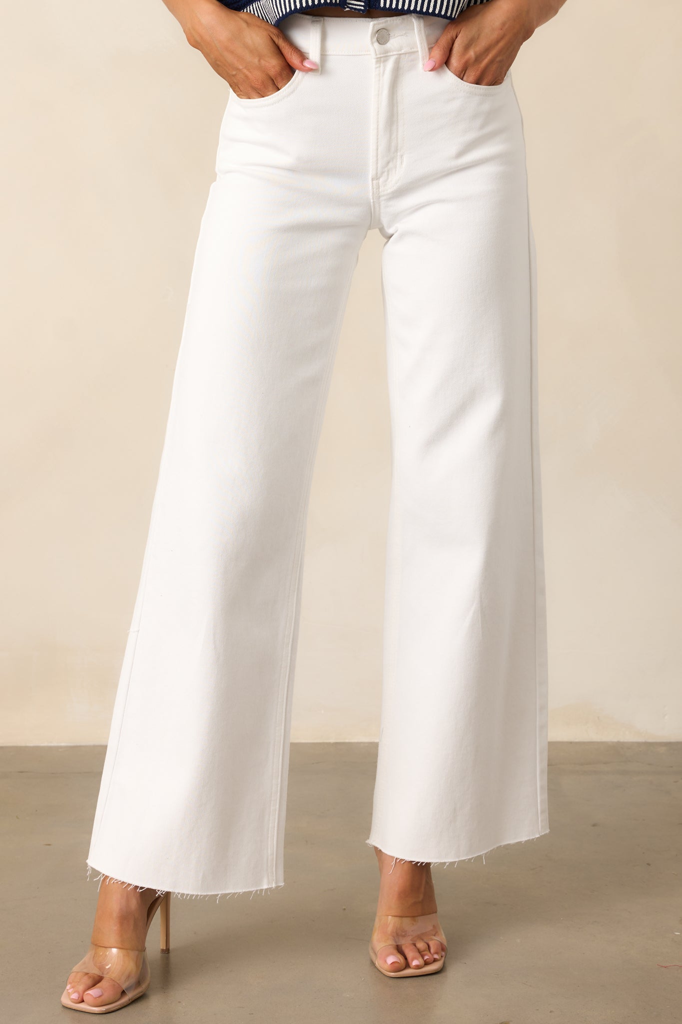In The Countryside White Straight Leg Jeans