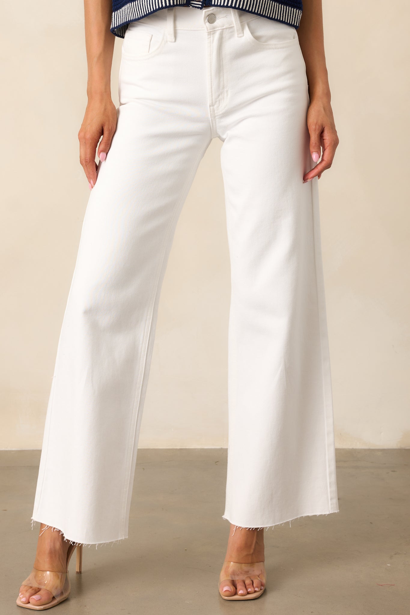 In The Countryside White Straight Leg Jeans
