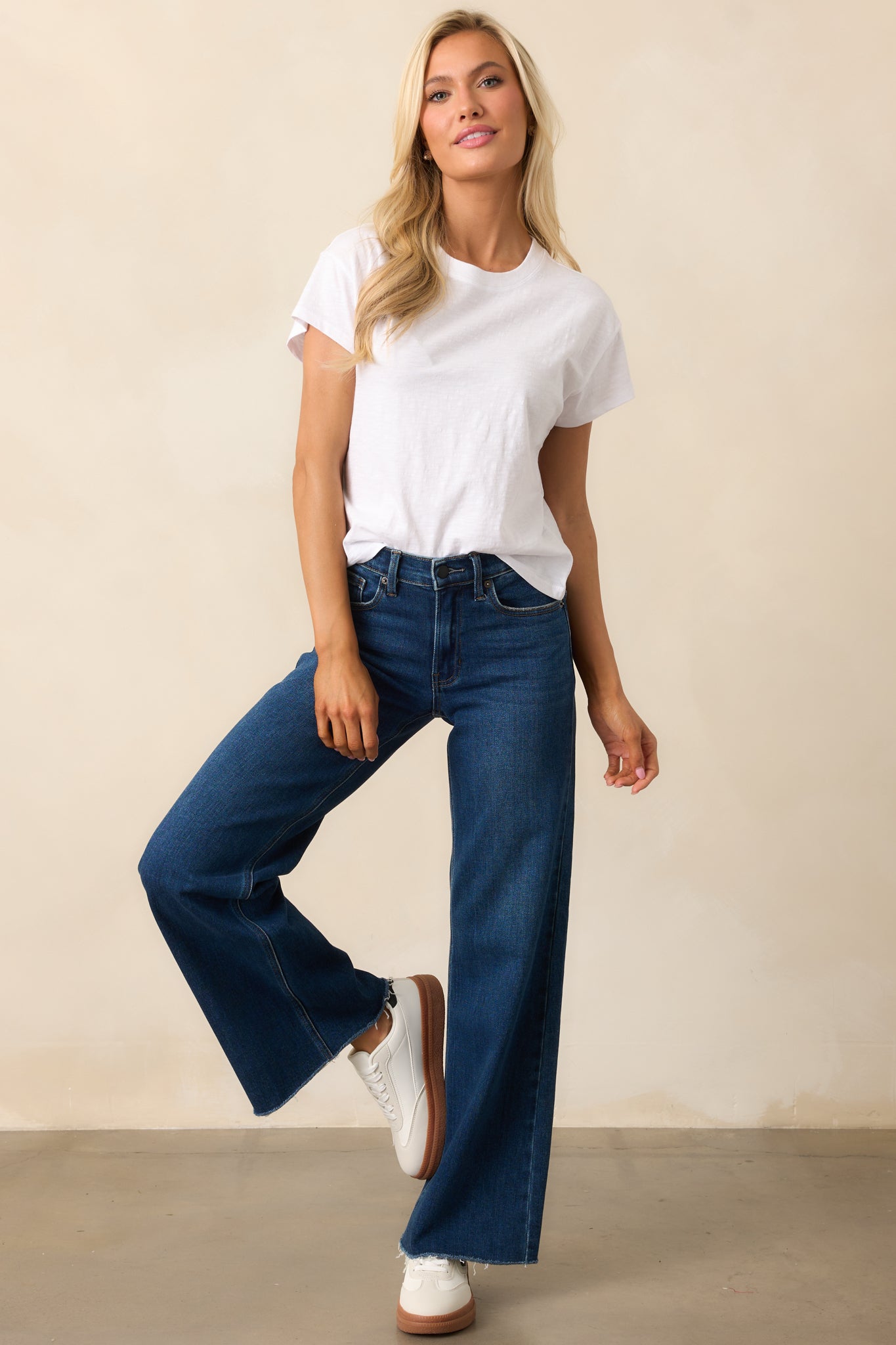 In The Countryside Dark Wash Straight Leg Jeans