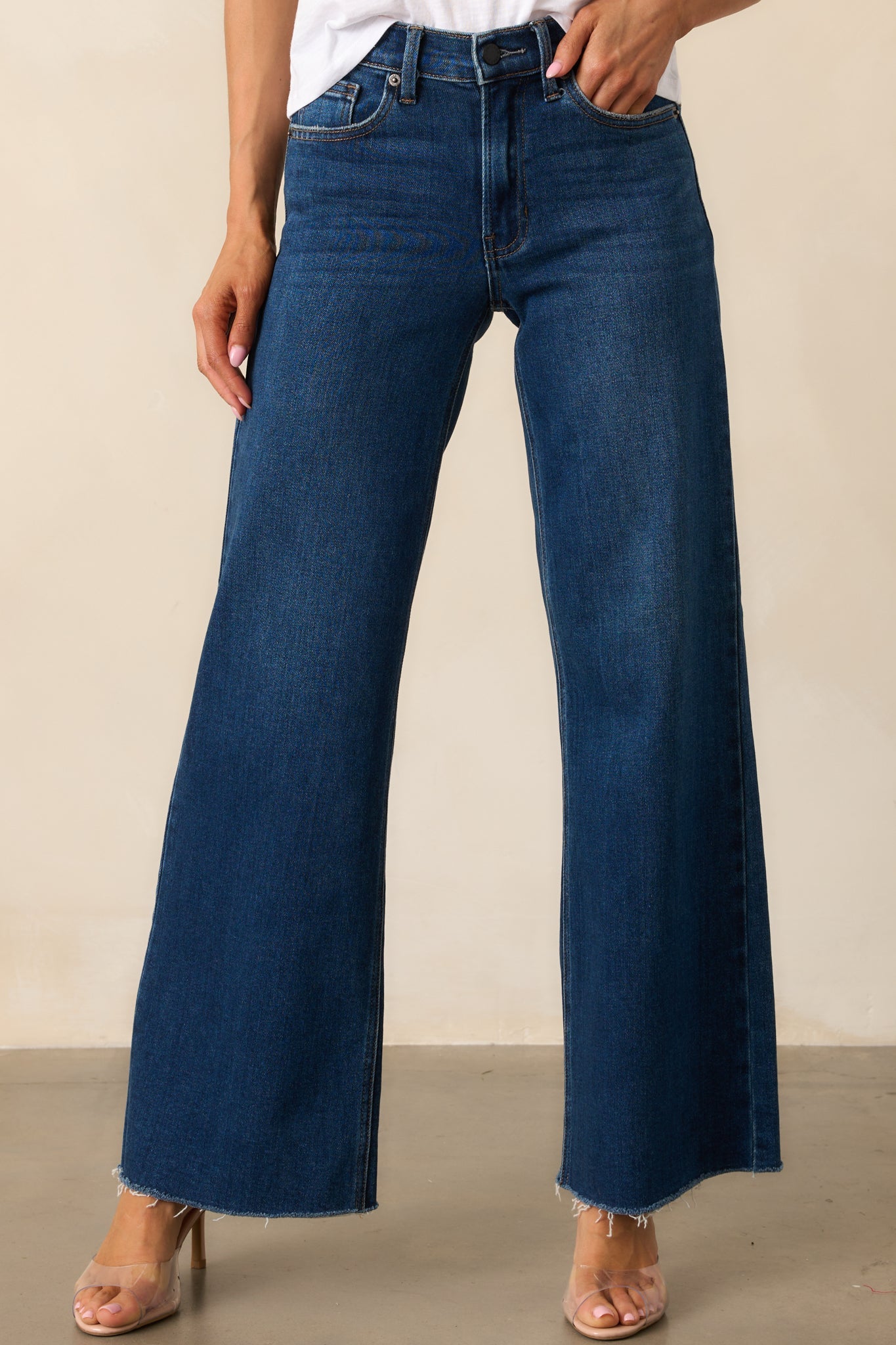 In The Countryside Dark Wash Straight Leg Jeans