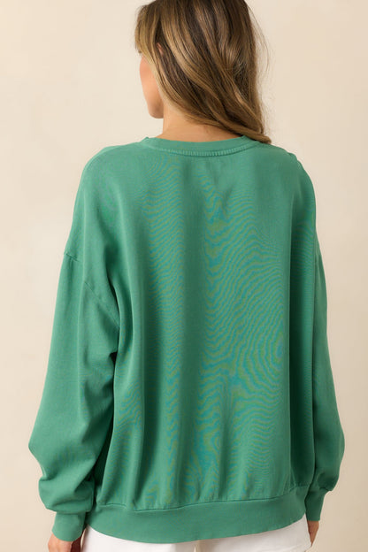 Z Supply Sail Away Sunday Green Sweatshirt