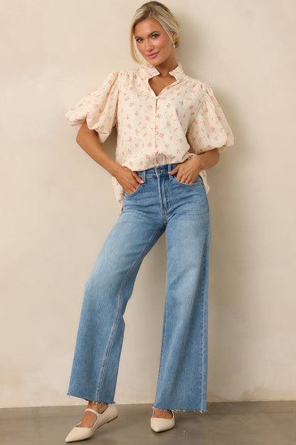 In The Countryside Medium Wash Straight Leg Jeans