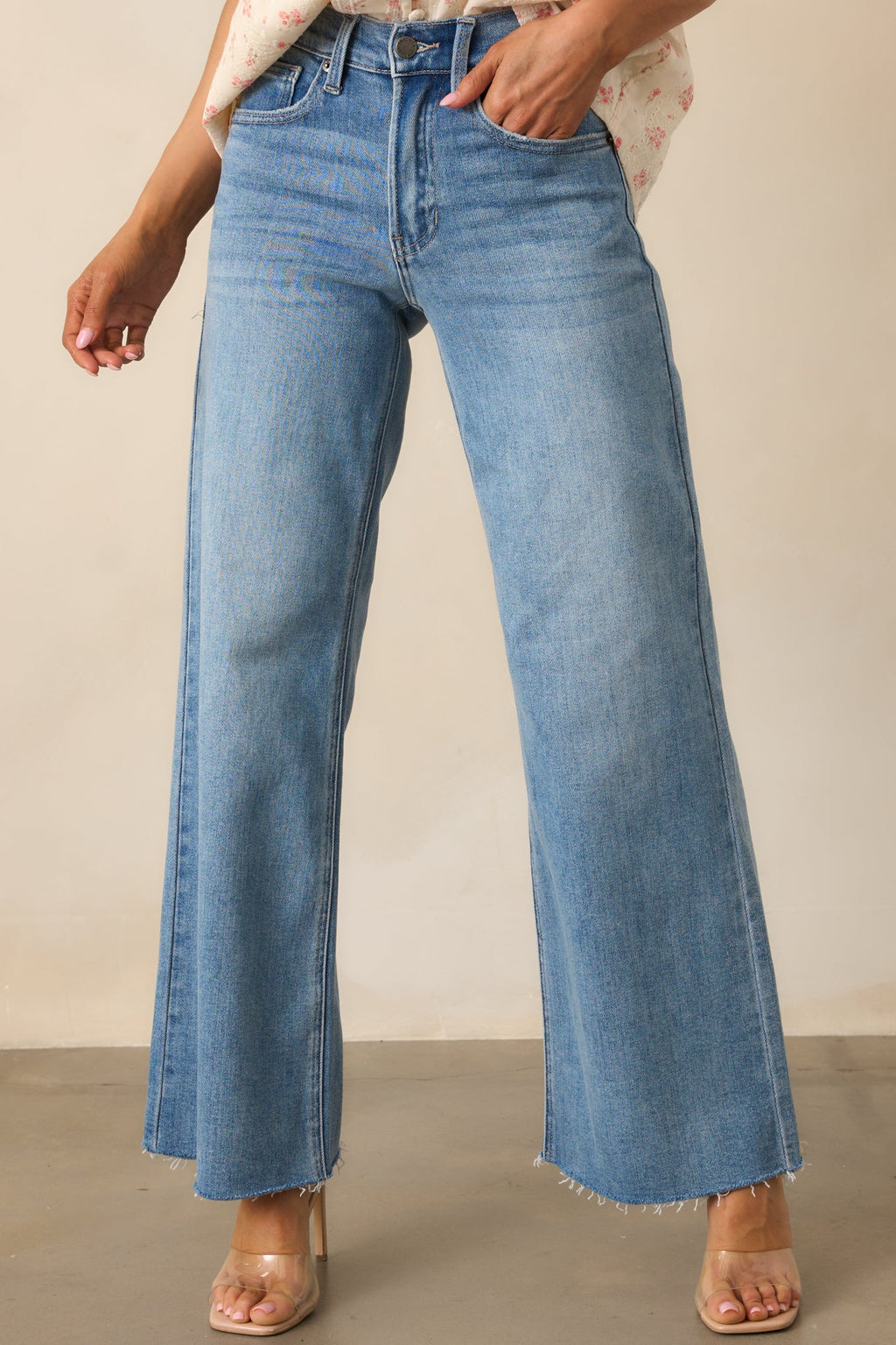 In The Countryside Medium Wash Straight Leg Jeans