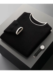 NOBA WOOL TWO TONE CREWNECK