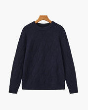 Diamond Knit Crewneck Sweater
