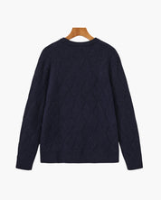 Diamond Knit Crewneck Sweater