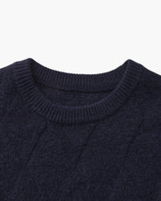 Diamond Knit Crewneck Sweater