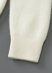 NOBA WOOL RIBBED ZIPPER CARDIGAN