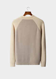 NOBA TWO TONE ZIPPER SWEATER POLO