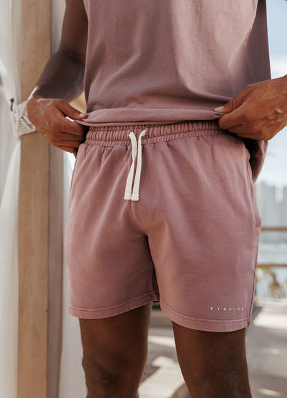 Gym King Purpose Washed Short - Dusky Mauve