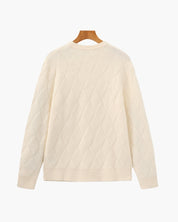 Diamond Knit Crewneck Sweater
