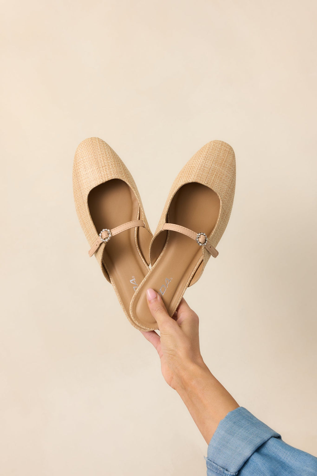Leap Of Faith Natural Woven Raffia Mules