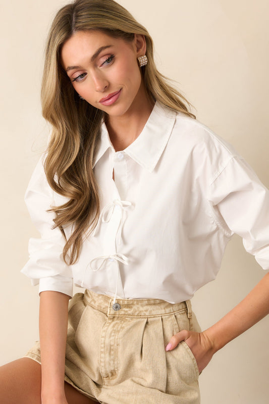 All In The Details 100% Cotton Button Front Top