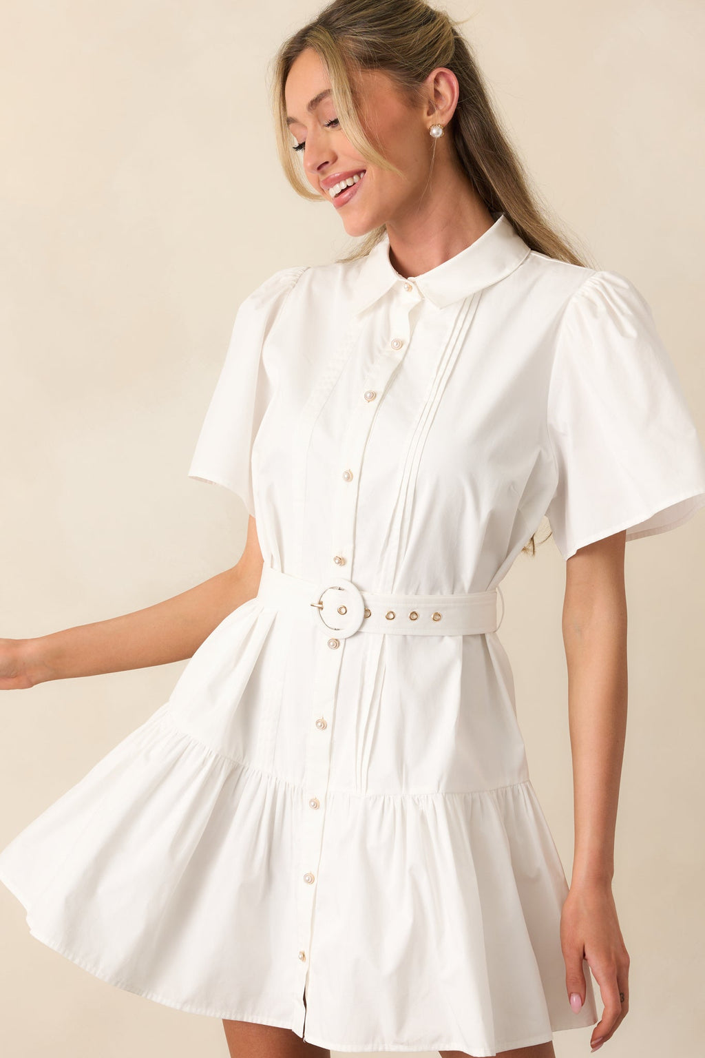 Fairfax White Cotton Mini Dress