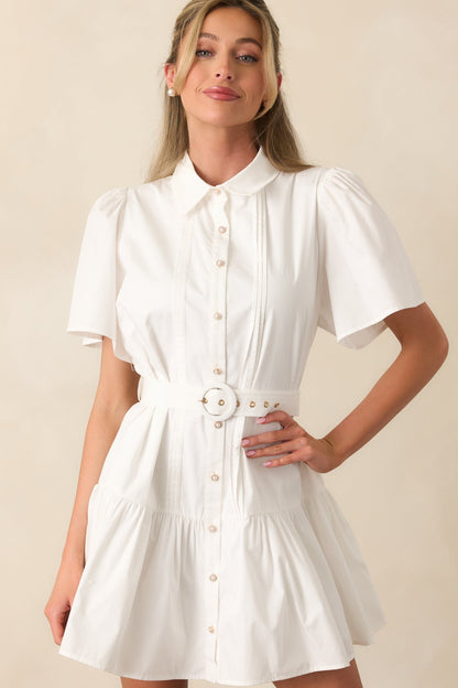 Fairfax White Cotton Mini Dress