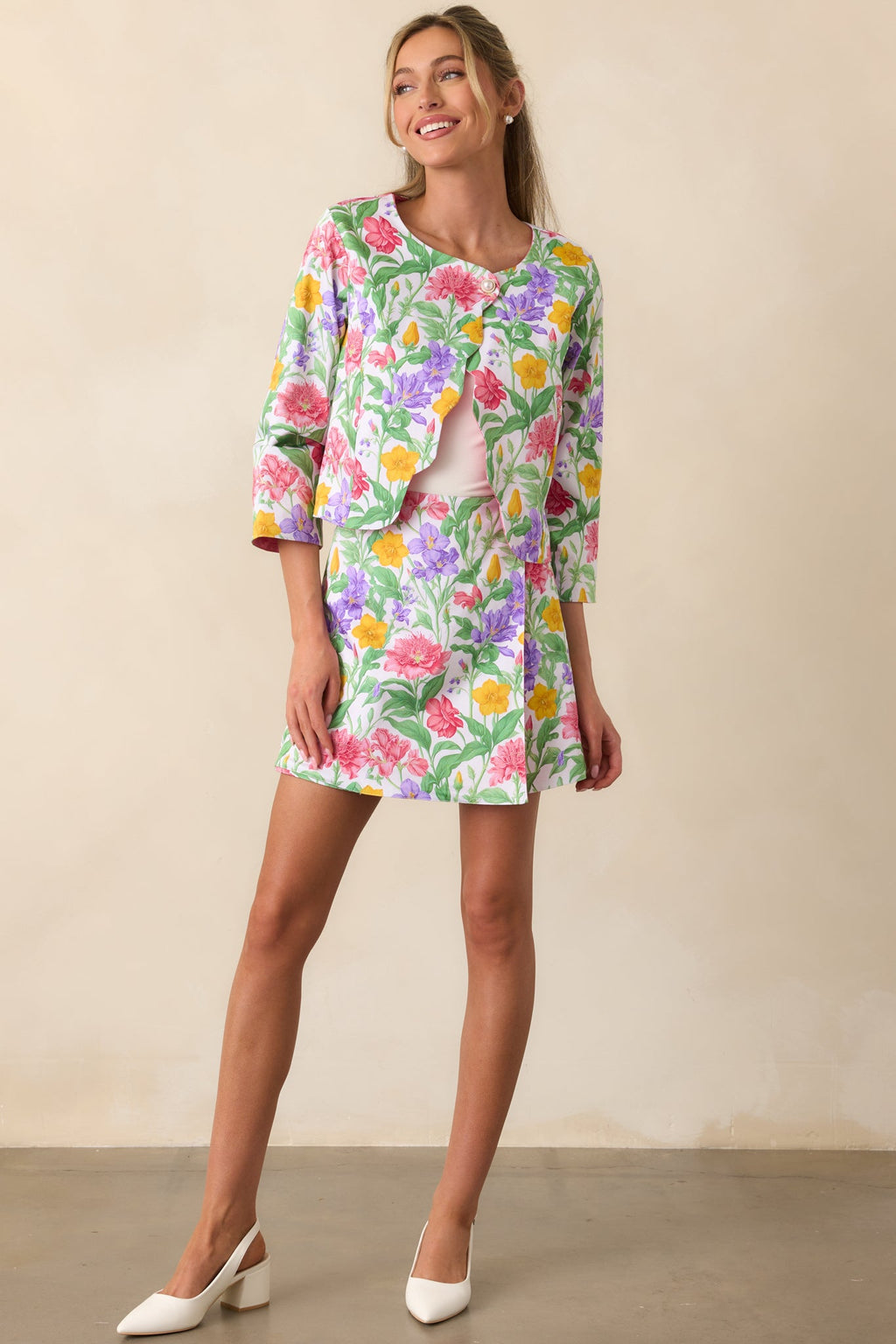 Carrington Reversible Garden Party Floral Cotton Wrap Skirt