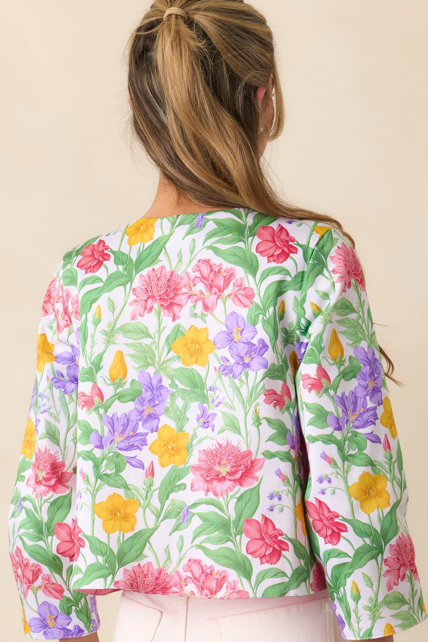 Beaumont Reversible Garden Party Floral Cotton Scallop Jacket