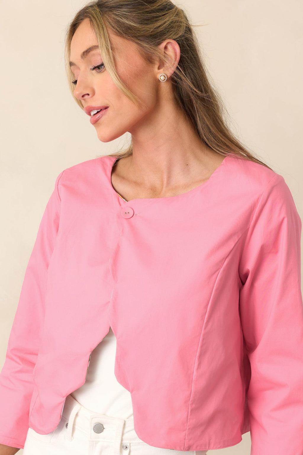 Beaumont Reversible Garden Party Floral Cotton Scallop Jacket