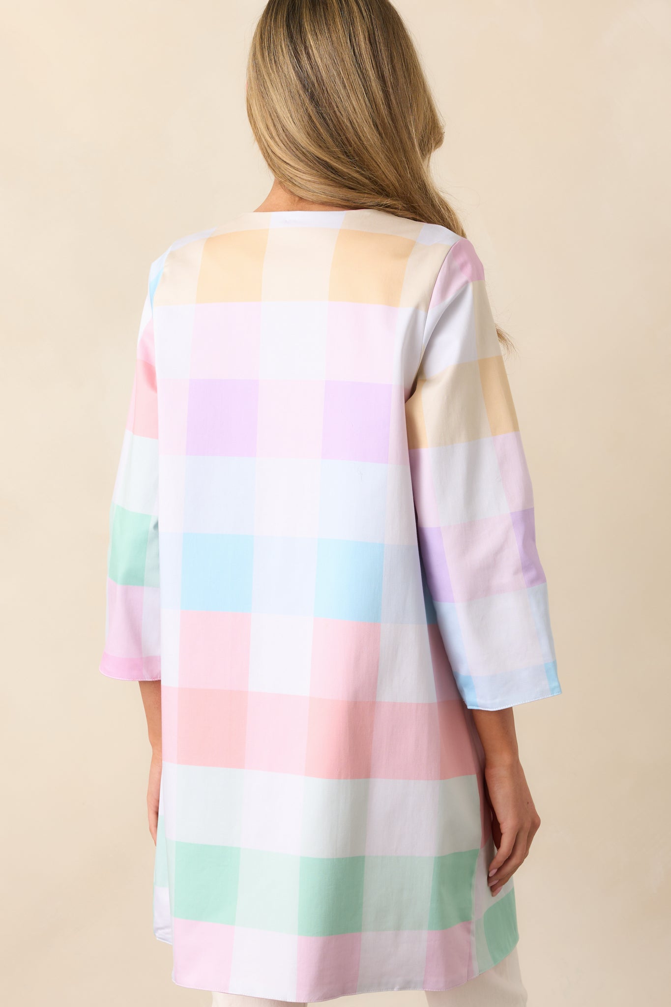 Easton Easter Soiree Plaid Scalloped Reversible Cotton Jacket