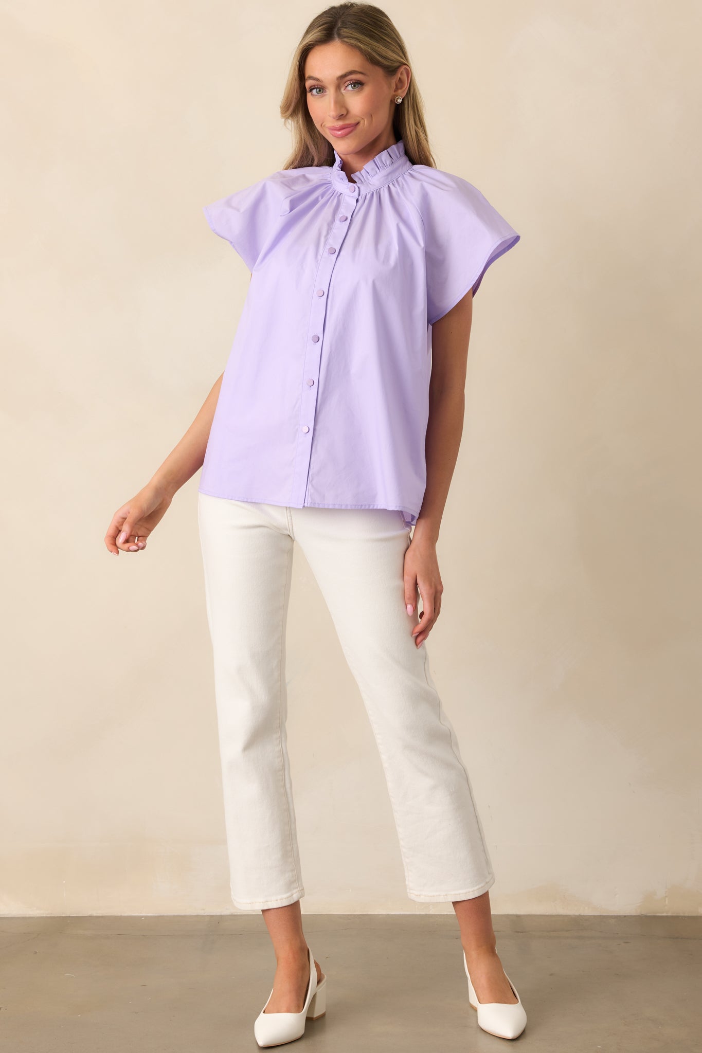 Florence Lilac Cotton Top