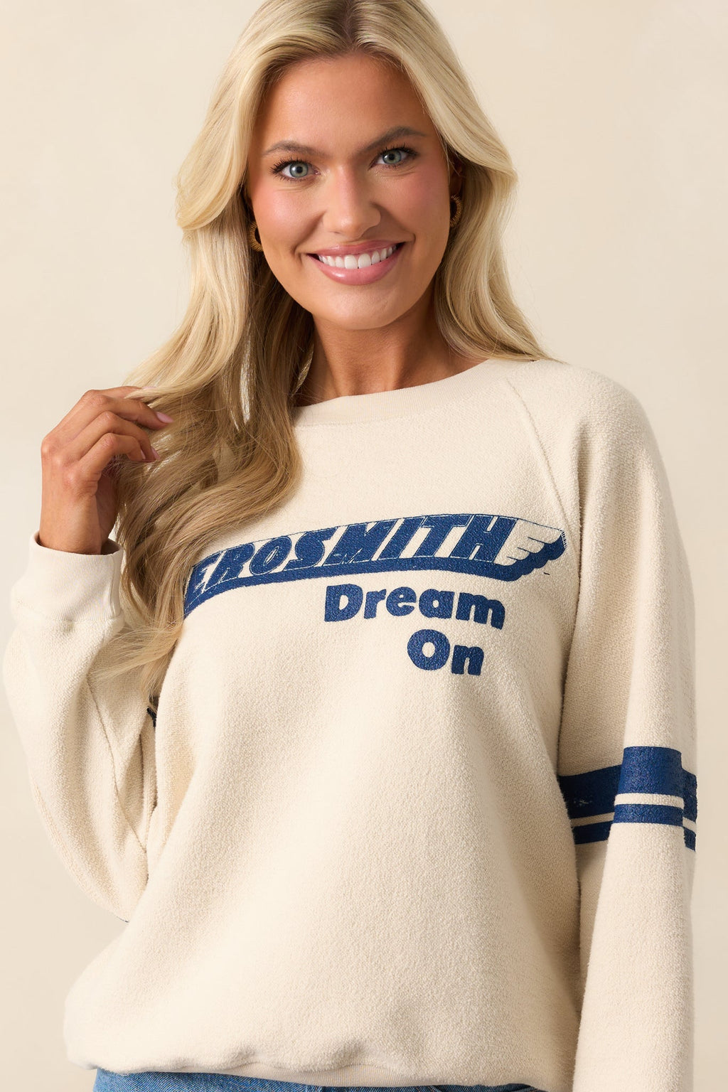 Aerosmith Ivory Dream On Reverse Raglan Sweatshirt