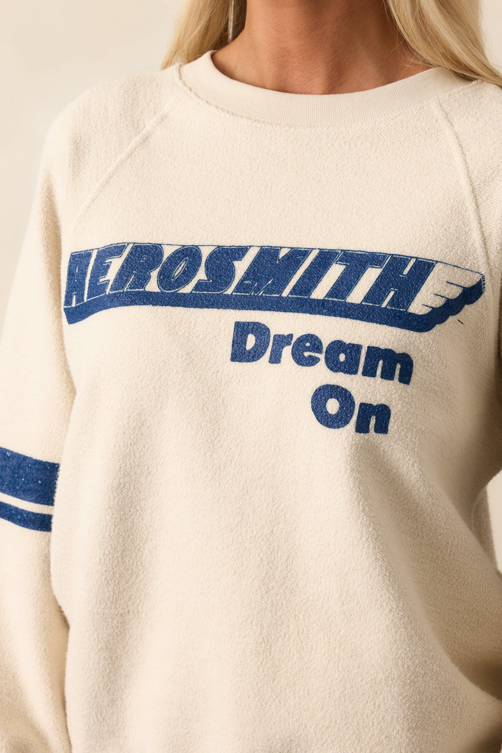Aerosmith Ivory Dream On Reverse Raglan Sweatshirt