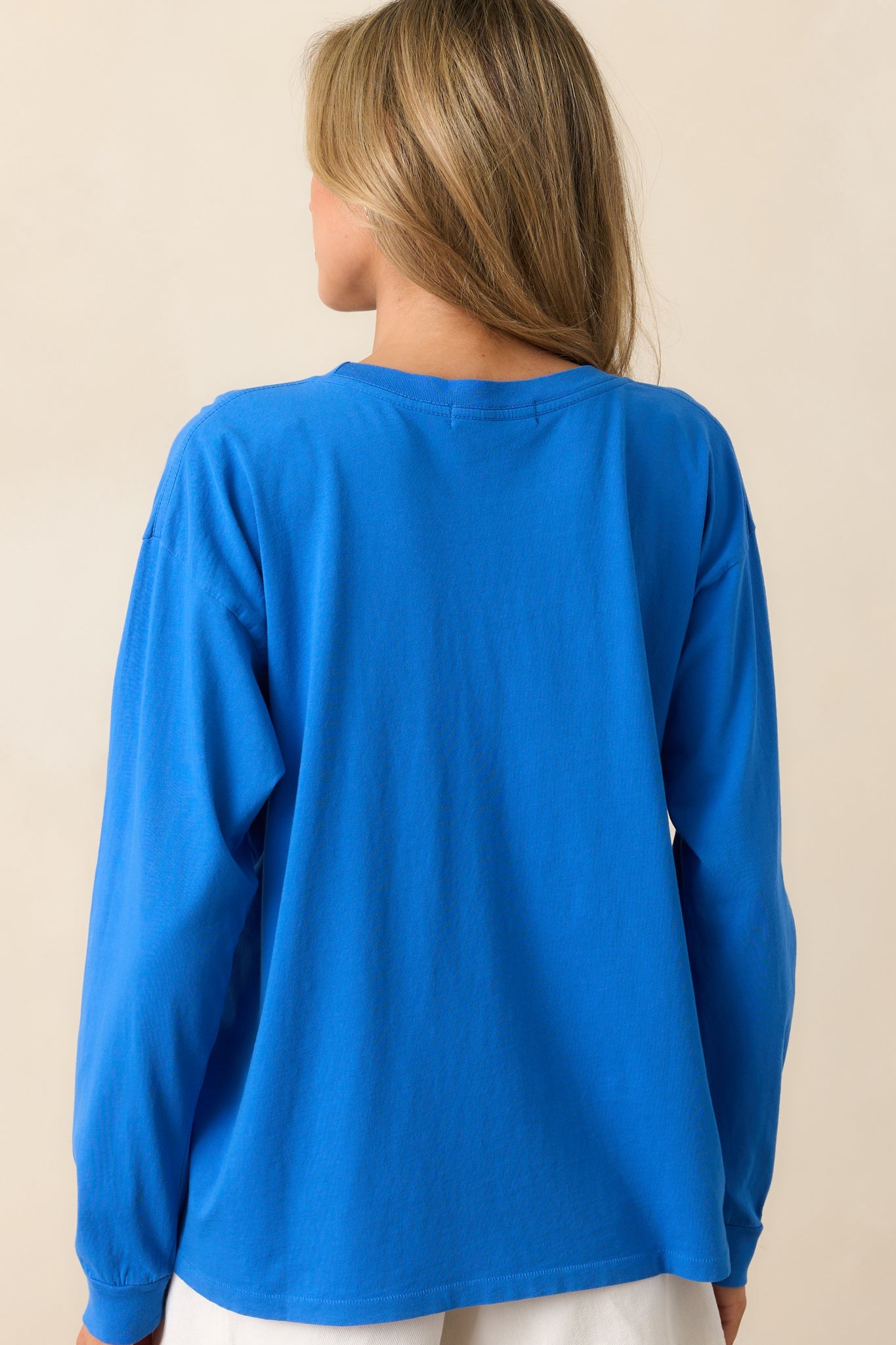 Beastie Boys Cobalt Blue Check Your Head Long Sleeve Merch Tee