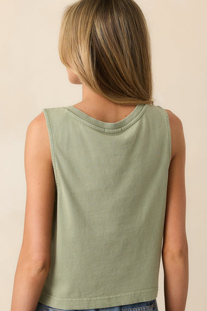 Z Supply Avocado Green Sloane V-Neck Tank